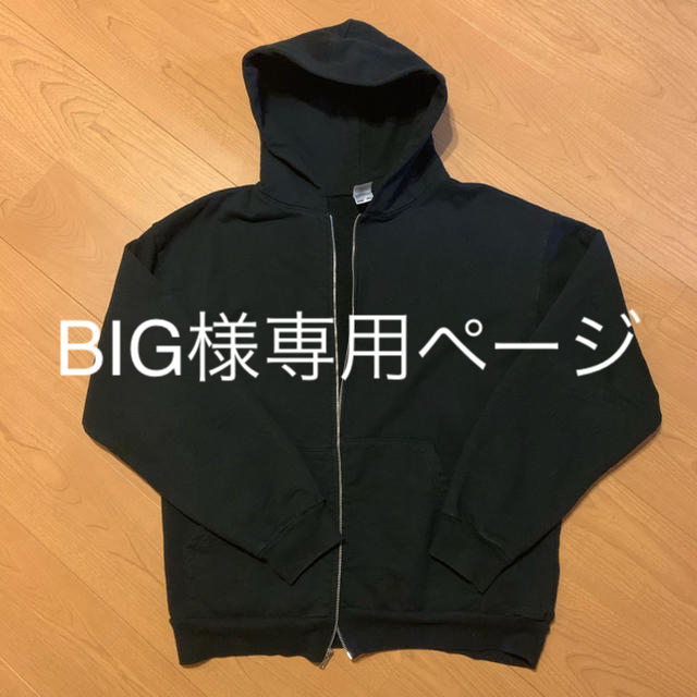 ロサンゼルスアパレル ジップ パーカー 黒 XL スウェット