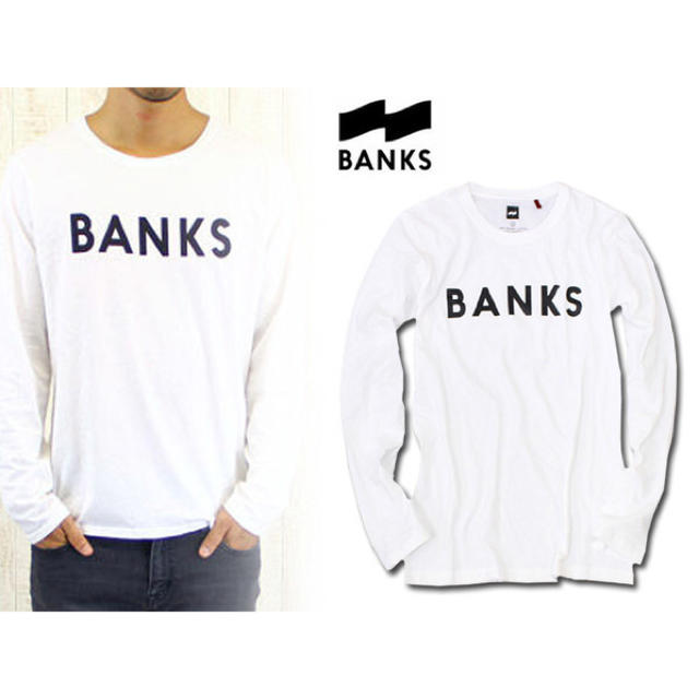 banksバンクス長袖tシャツロングスリーブ白色XLサイズ