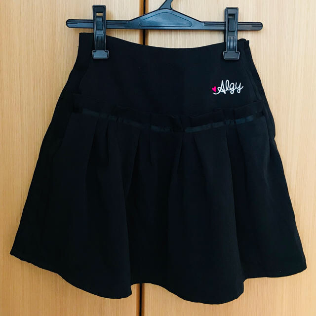 nini様専用　アルジー ALGY フレアスカート ブラック S 150 キッズ/ベビー/マタニティのキッズ服女の子用(90cm~)(スカート)の商品写真