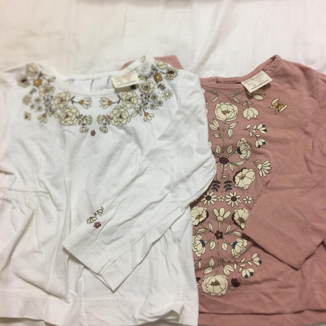 ZARA KIDS(ザラキッズ)のザラベビー　花柄長袖トップス　2点　92 キッズ/ベビー/マタニティのキッズ服女の子用(90cm~)(Tシャツ/カットソー)の商品写真