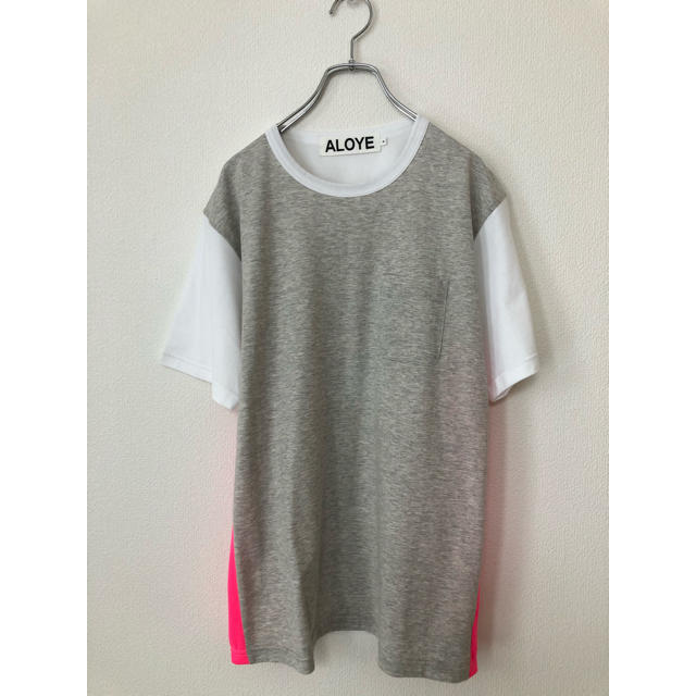 ALOYE(アロイ)のアロイ/ALOYE Tシャツ 切り替え　蛍光色　ビームス/BEAMS メンズのトップス(Tシャツ/カットソー(半袖/袖なし))の商品写真