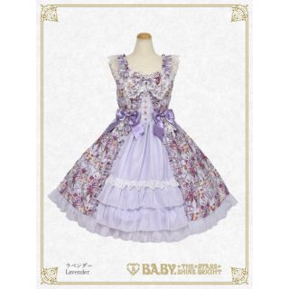 ベイビーザスターズシャインブライト(BABY,THE STARS SHINE BRIGHT)の【タグ付き 新品】Pearl Bouquet柄ジャンパースカートII(ひざ丈スカート)