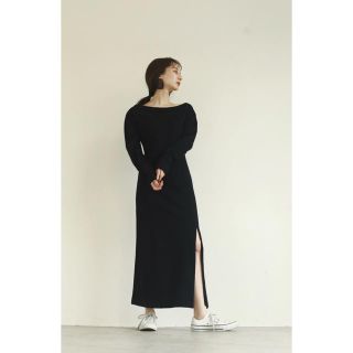 トゥデイフル(TODAYFUL)のlouren sweat slit onepiece(ロングワンピース/マキシワンピース)