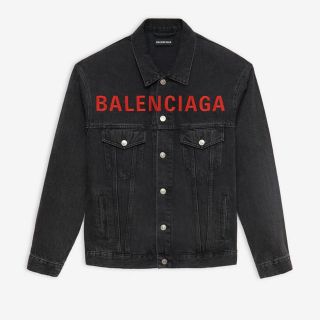 バレンシアガ(Balenciaga)のBALENCIAGA 完売 レア20SS 黒デニムジャケット48 新品国内正規品(Gジャン/デニムジャケット)