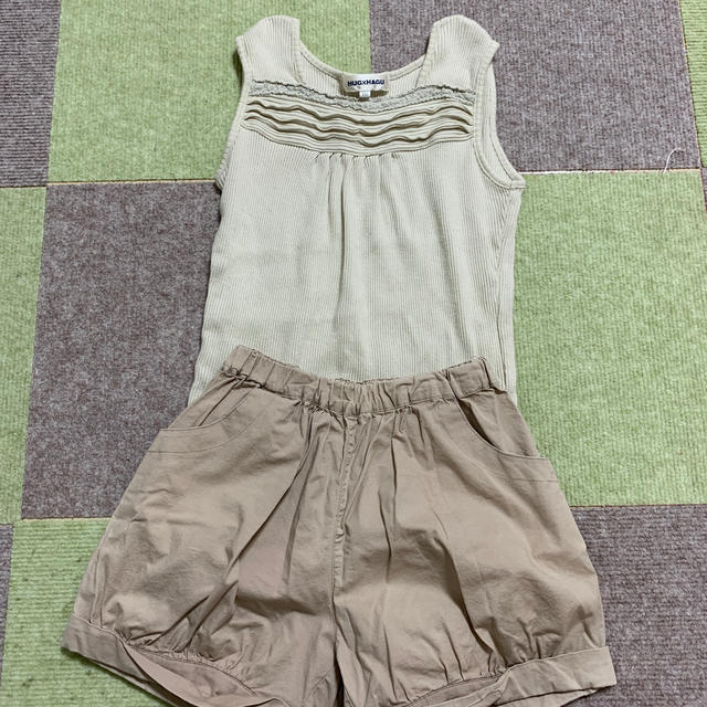 キムラタン(キムラタン)のタンクトップ、パンツ2枚セット キッズ/ベビー/マタニティのキッズ服女の子用(90cm~)(Tシャツ/カットソー)の商品写真