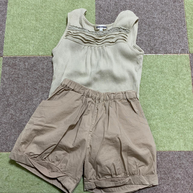 キムラタン(キムラタン)のタンクトップ、パンツ2枚セット キッズ/ベビー/マタニティのキッズ服女の子用(90cm~)(Tシャツ/カットソー)の商品写真