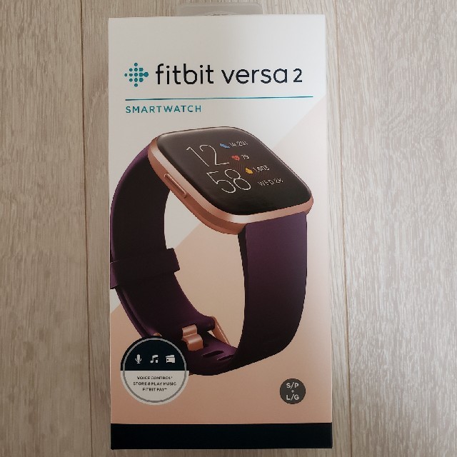 Fitbit Versa2　フィットビット　ボルドーカラー