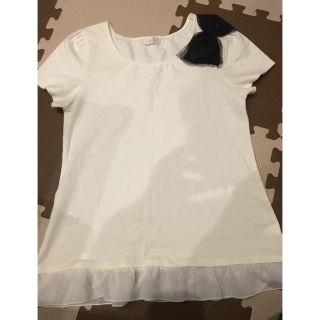 フェルゥ(Feroux)の大幅値下げ♡試着のみ♡フェルゥ  肩リボン Tシャツ(Tシャツ(半袖/袖なし))