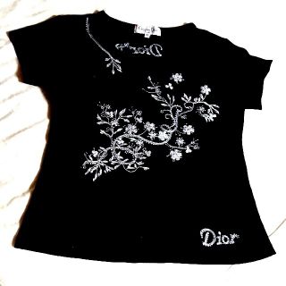 クリスチャンディオール(Christian Dior)の【ゆなさま】クリスチャン・ディオール Tシャツ 刺繍 黒(Tシャツ(半袖/袖なし))