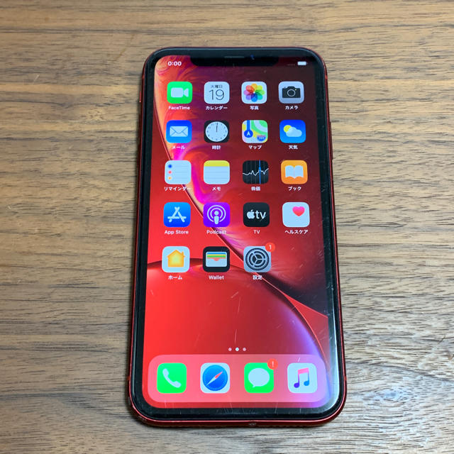 ジャンク SIMフリー iPhoneXR 128GBレッド 本体のみ 109