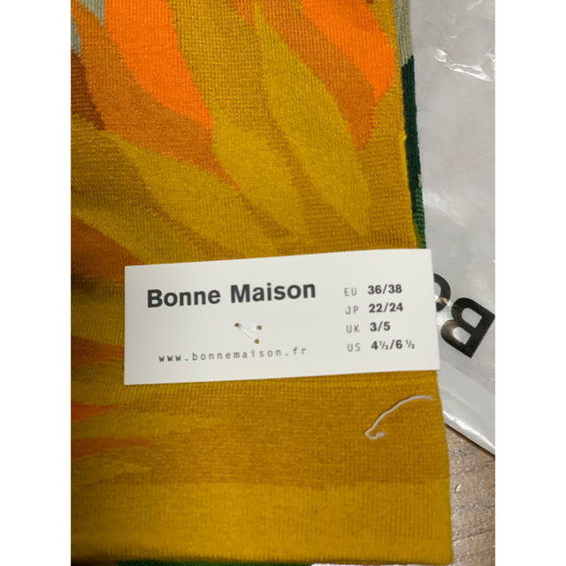 Marni(マルニ)の●BonneMaisonボンヌメゾンオレンジダリア柄ソックス36 レディースのレッグウェア(ソックス)の商品写真