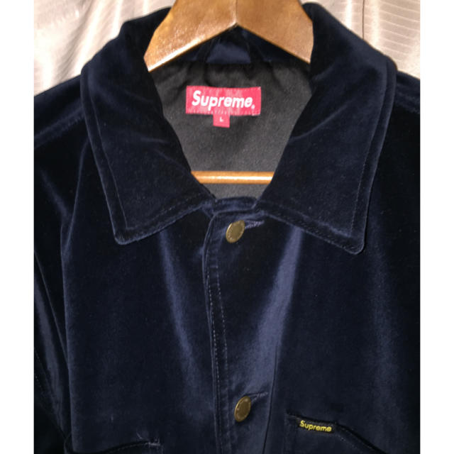 Supreme Velvet Chore Coat Navy 美品！