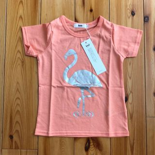 ザラキッズ(ZARA KIDS)の新品タグ付き koe シルバーフラミンゴプリント半袖Tシャツ 110(Tシャツ/カットソー)