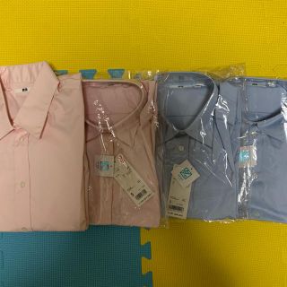 ユニクロ(UNIQLO)のニャンニャン様専用 新品 ユニクロ シャツピンク２枚セット(シャツ/ブラウス(長袖/七分))