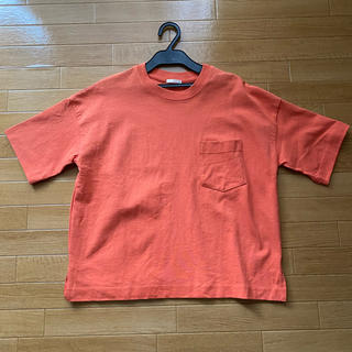 ジーユー(GU)のGUのオレンジ色のTシャツ(Tシャツ(半袖/袖なし))