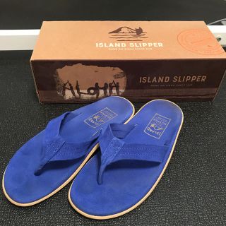 アイランドスリッパ(ISLAND SLIPPER)の【専用・中古・箱付】ISLAND SLIPPER エレクトリックブルー　サイズ8(サンダル)