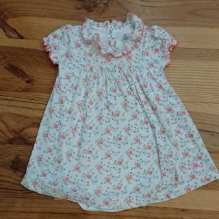 プチバトー(PETIT BATEAU)のPETIT BATEAU プチバトーベビー ロンパーワンピース 18m/81cm(ワンピース)