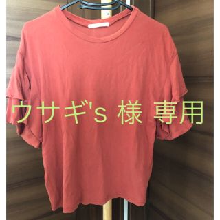 ケービーエフ(KBF)の専用-KBF 袖フリル半袖Tシャツ テラコッタ(Tシャツ(半袖/袖なし))