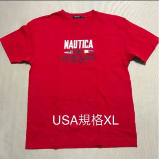 ノーティカ(NAUTICA)の大きいサイズ 美品 NAUTICA ヨット Tシャツ レッド(Tシャツ/カットソー(半袖/袖なし))