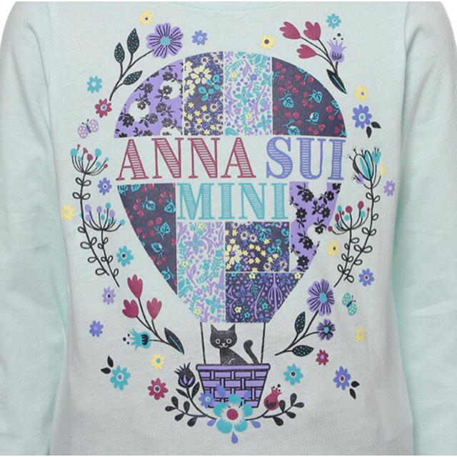 ANNA SUI mini(アナスイミニ)の新品・未使用❃ANNA SUI mini ネコ気球花プリントTシャツ 120 キッズ/ベビー/マタニティのキッズ服女の子用(90cm~)(Tシャツ/カットソー)の商品写真