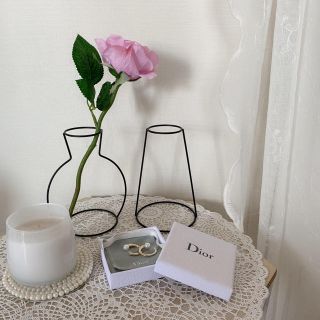 ザラホーム(ZARA HOME)のフラワーベース　2つセット　ワイヤー花瓶　アイアン花瓶　ワイヤーインテリア　韓国(花瓶)