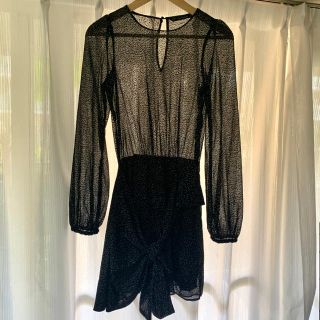 ザラ(ZARA)の【再値下げ】ZARA✴︎ドット シアーワンピース(ミニワンピース)