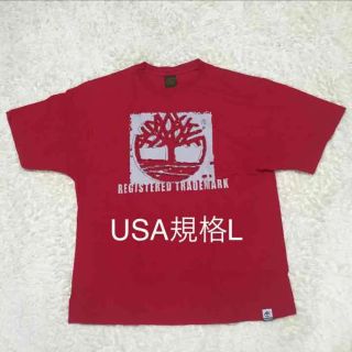 ティンバーランド(Timberland)の大きいサイズ Timberland レッド Tシャツ(Tシャツ/カットソー(半袖/袖なし))