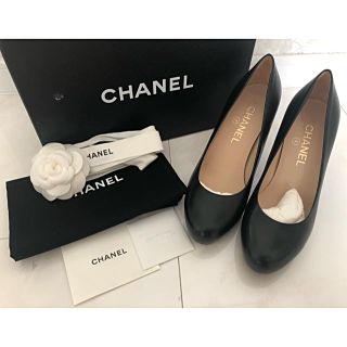 シャネル(CHANEL)の☆新品☆ CHANEL シャネル パンプス ブラック ココマーク 36(ハイヒール/パンプス)