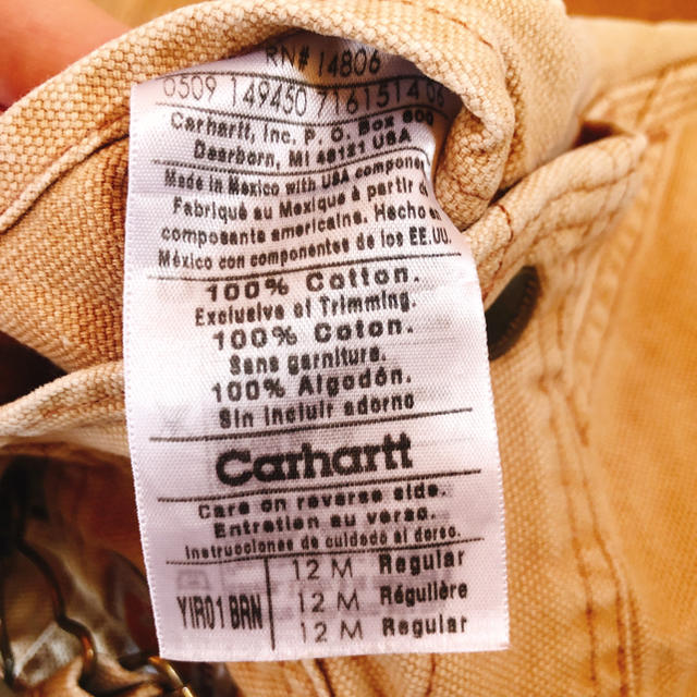 carhartt(カーハート)のCarhartt オーバーオール キッズ/ベビー/マタニティのキッズ服女の子用(90cm~)(パンツ/スパッツ)の商品写真