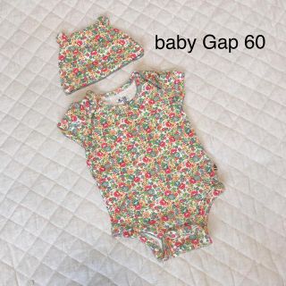 ベビーギャップ(babyGAP)のベビーギャップ　花柄　ロンパース　60(ロンパース)