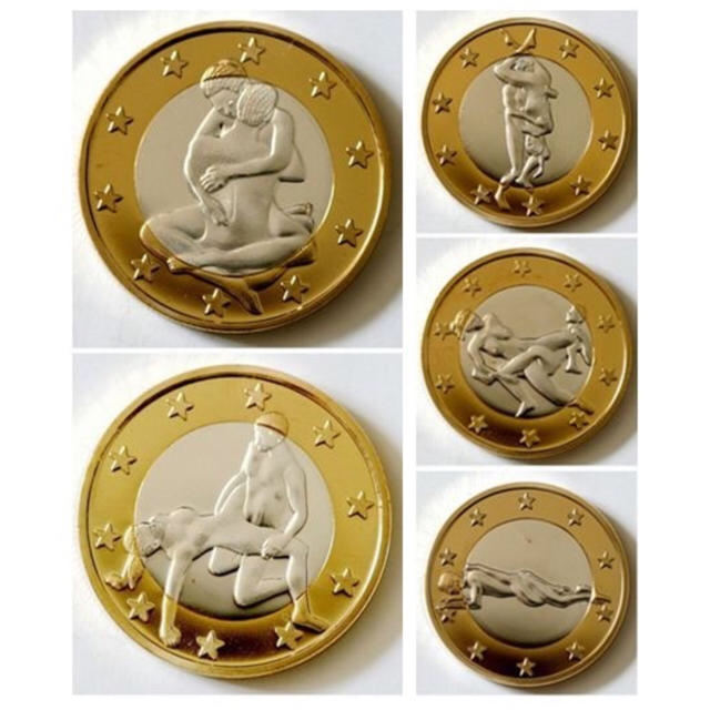 貴重ドイツ金メッキ硬貨 48手 フルセットフランクフルト歓楽街専用通貨 廃盤品