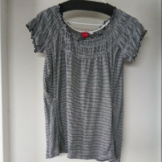 オリーブデオリーブ(OLIVEdesOLIVE)の授乳服　半袖　Tシャツ　ボーダー(マタニティトップス)