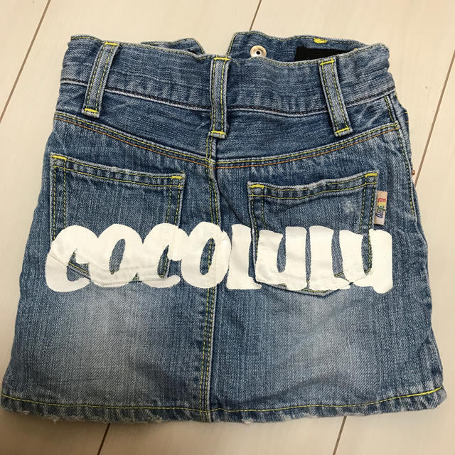 CO&LU(ココルル)のココルルデニムスカート 90㎝くらい キッズ/ベビー/マタニティのキッズ服女の子用(90cm~)(スカート)の商品写真