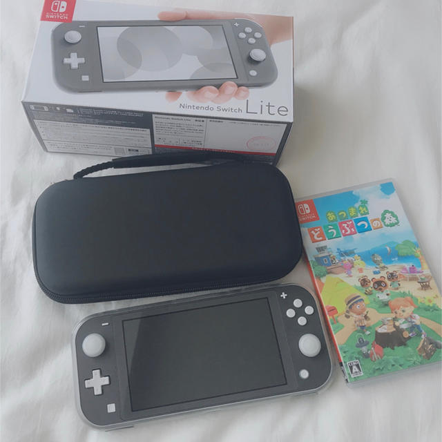 Nintendo Switch Liteグレー・あつまれどうぶつの森・ケース