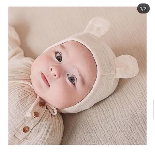 ザラキッズ(ZARA KIDS)のくま耳　ベビーボンネット(帽子)