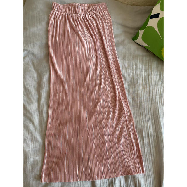 mite プリーツスカート　ピンク レディースのスカート(ロングスカート)の商品写真