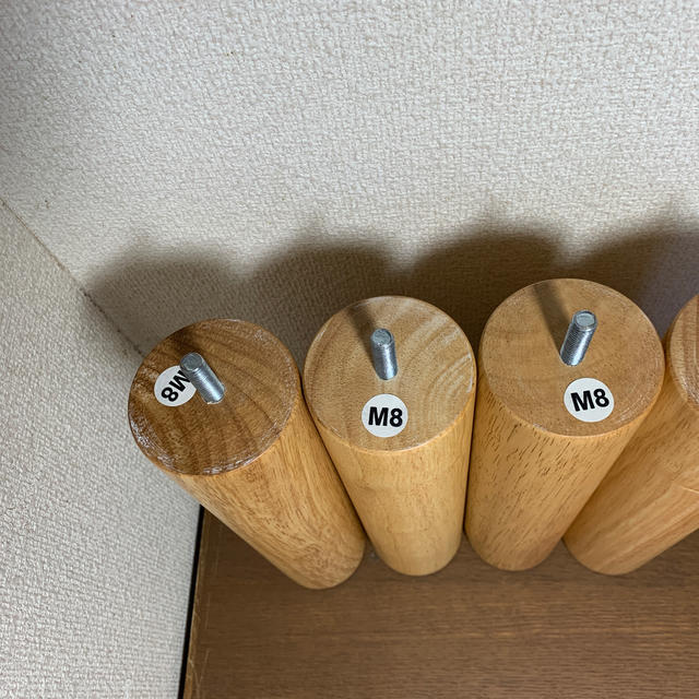 MUJI (無印良品)(ムジルシリョウヒン)の無印　脚付きマットレス　脚のみ（M8、26㎝） インテリア/住まい/日用品のベッド/マットレス(その他)の商品写真