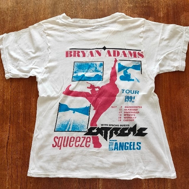 ヴィンテージ当時物1992年ブライアンアダムス UKツアーTシャツEXTREME