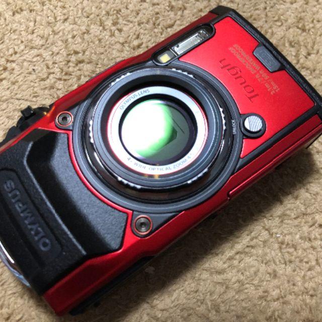 美品 アクセサリ/互換バッテリー付 OLYMPUS Tough TG-6 RED