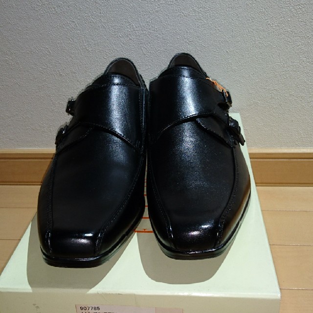 メンズ 本革 靴 エルプラネット PT5035 26.0 ブラック 未使用