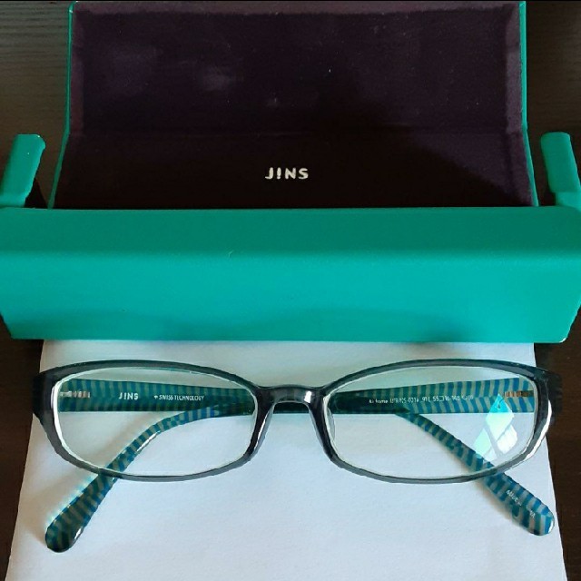 JINS(ジンズ)のJINS メガネ　美品　ケース付き メンズのファッション小物(サングラス/メガネ)の商品写真