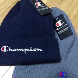 チャンピオン(Champion)の新品 ニット帽 ネイビー(ニット帽/ビーニー)