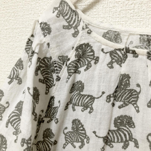 FITH(フィス)のFITH/フィス/シマウマ柄/リネンコットンブラウス/100 キッズ/ベビー/マタニティのキッズ服女の子用(90cm~)(ブラウス)の商品写真