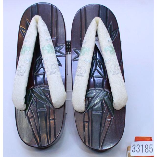 桐下駄 女性用 日本製 鎌倉彫 Lサイズ NO33185 レディースの靴/シューズ(下駄/草履)の商品写真