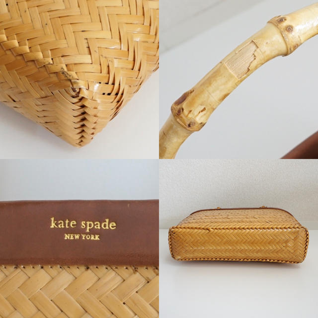 kate spade new york(ケイトスペードニューヨーク)のKate spade ケイトスペード　カゴバッグ　バンブーハンドル レディースのバッグ(ハンドバッグ)の商品写真