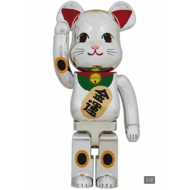 BE@RBRICK 招き猫 銀メッキ 弐 1000％招き猫