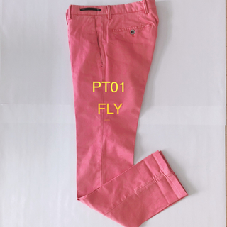 ピーティーゼロウーノ(PT01)のPT01 FLY SUPER SLIM FIT PANTS PINK(チノパン)