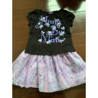 アナスイミニ(ANNA SUI mini)のアナスイ　Tシャツ、チュールパンツ　セット　90センチ(Tシャツ/カットソー)