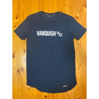 vanquish fitness Tシャツ Mサイズ ネイビー(トレーニング用品)