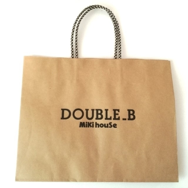 DOUBLE.B(ダブルビー)のミキハウス　DOUBLE.B　ダブルビー　ショッパー　紙袋 レディースのバッグ(ショップ袋)の商品写真